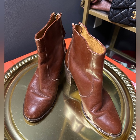 Madewell The Ames Boot in Cognac Leather Size 6 - Picture 4 of 10